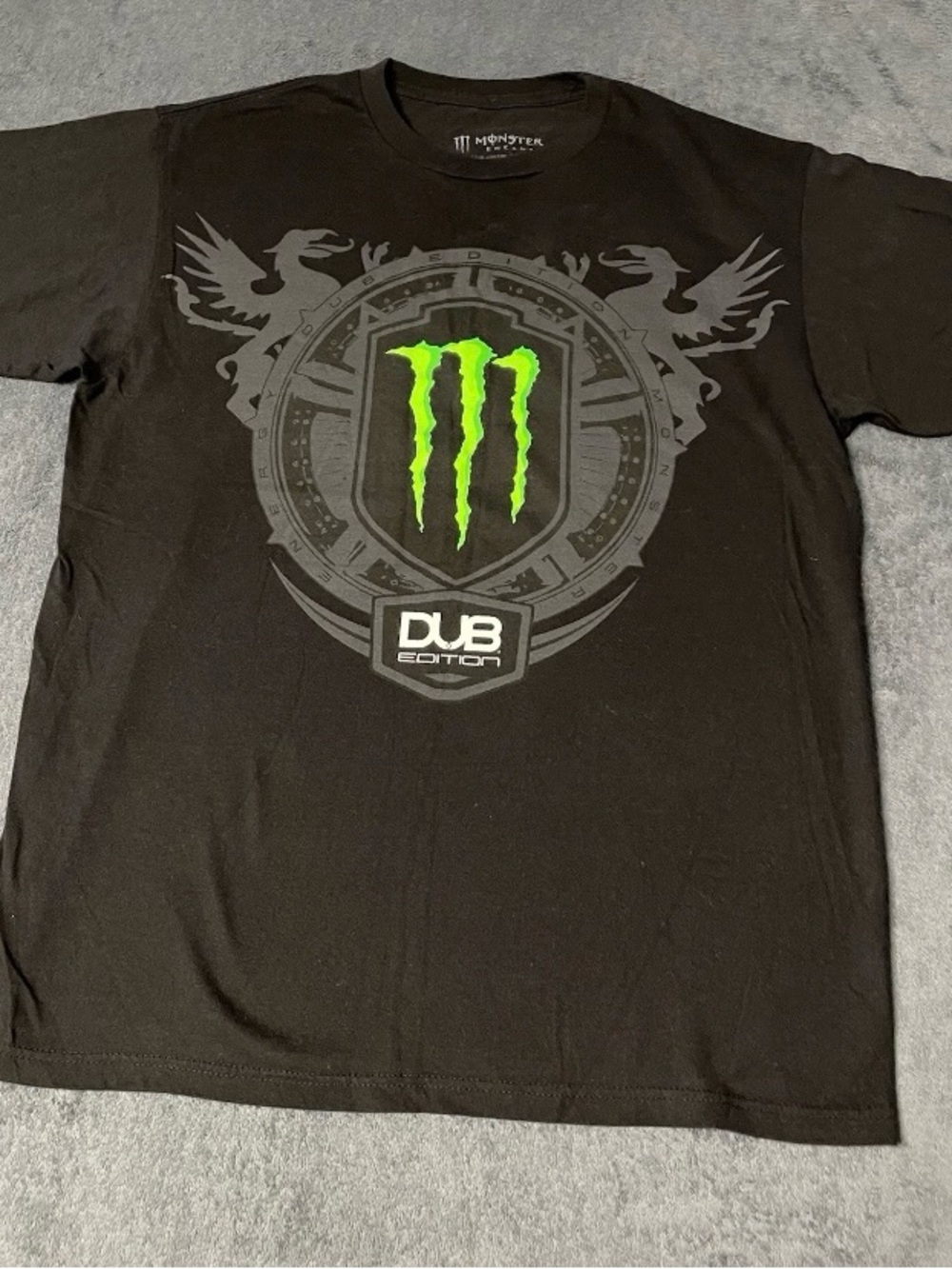 Monster Energy DUB Edition Shirt Mens L Black Graphic Racing Motorsport Tee